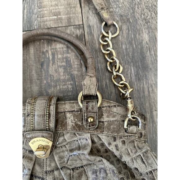 Brahmin Women's Adora Rose Antique Boulevard Distressed Leather Shoulder Handbag - Picture 11 of 13